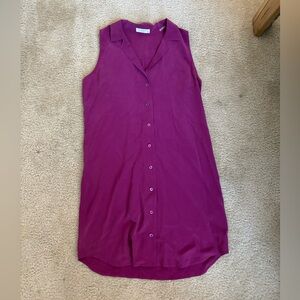 Equipment Femme purple button up dress